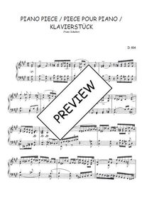 Pièce pour piano - Franz Schubert